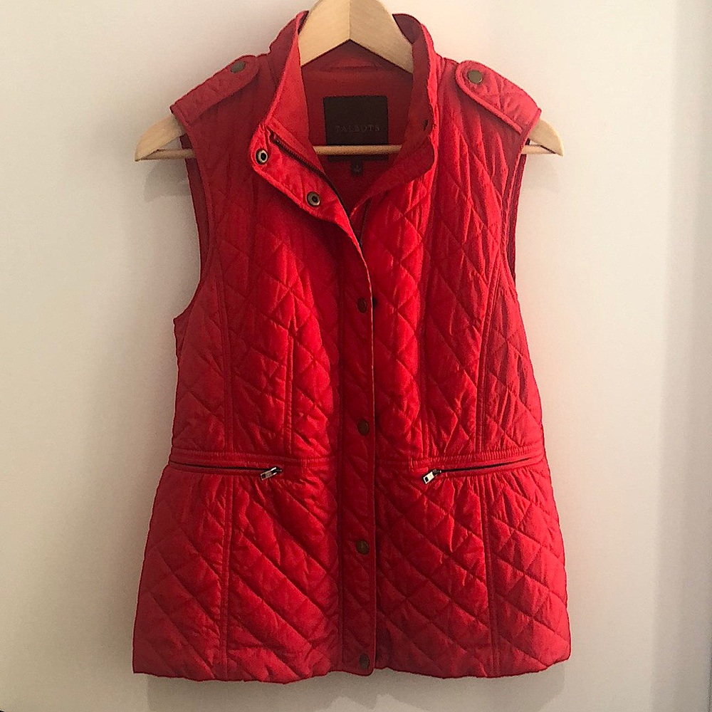 Talbots Fleece Lined Quilted Vest